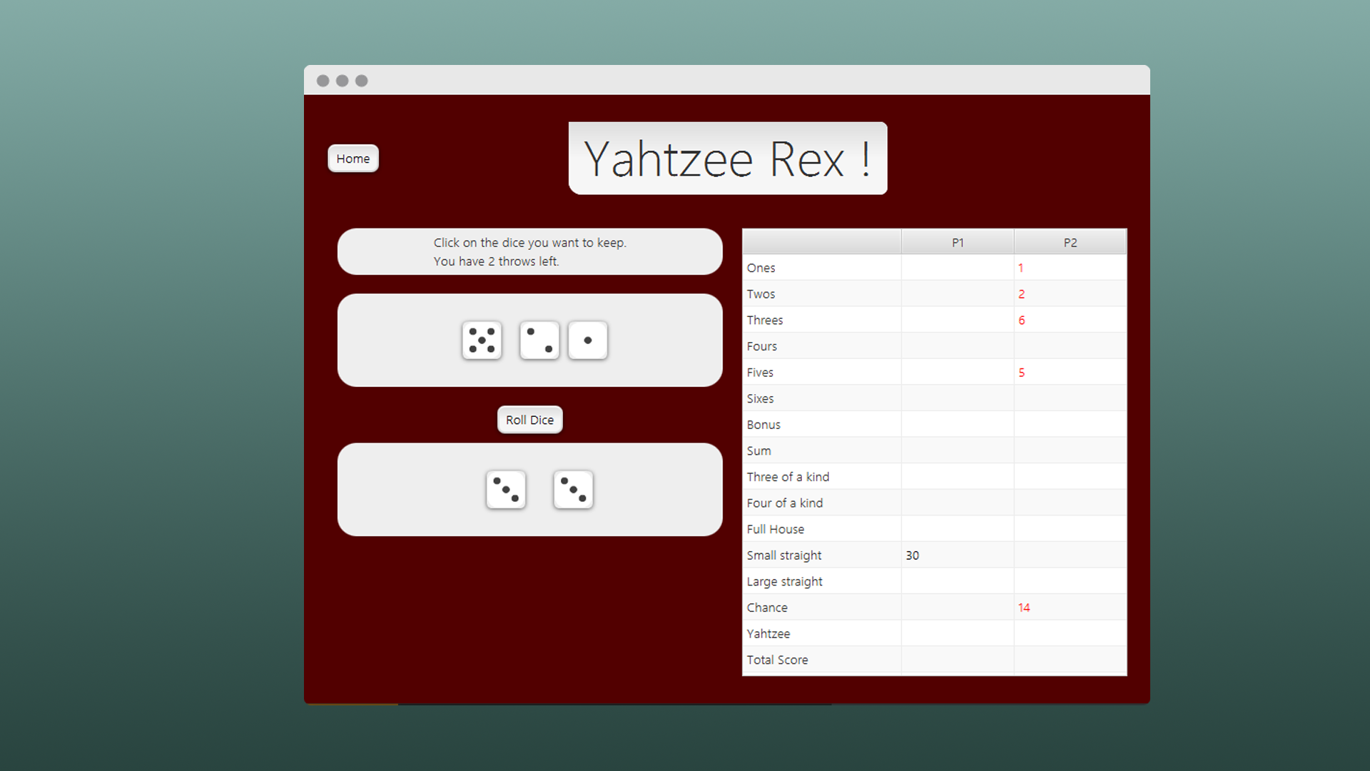 Yahtzee screenshot